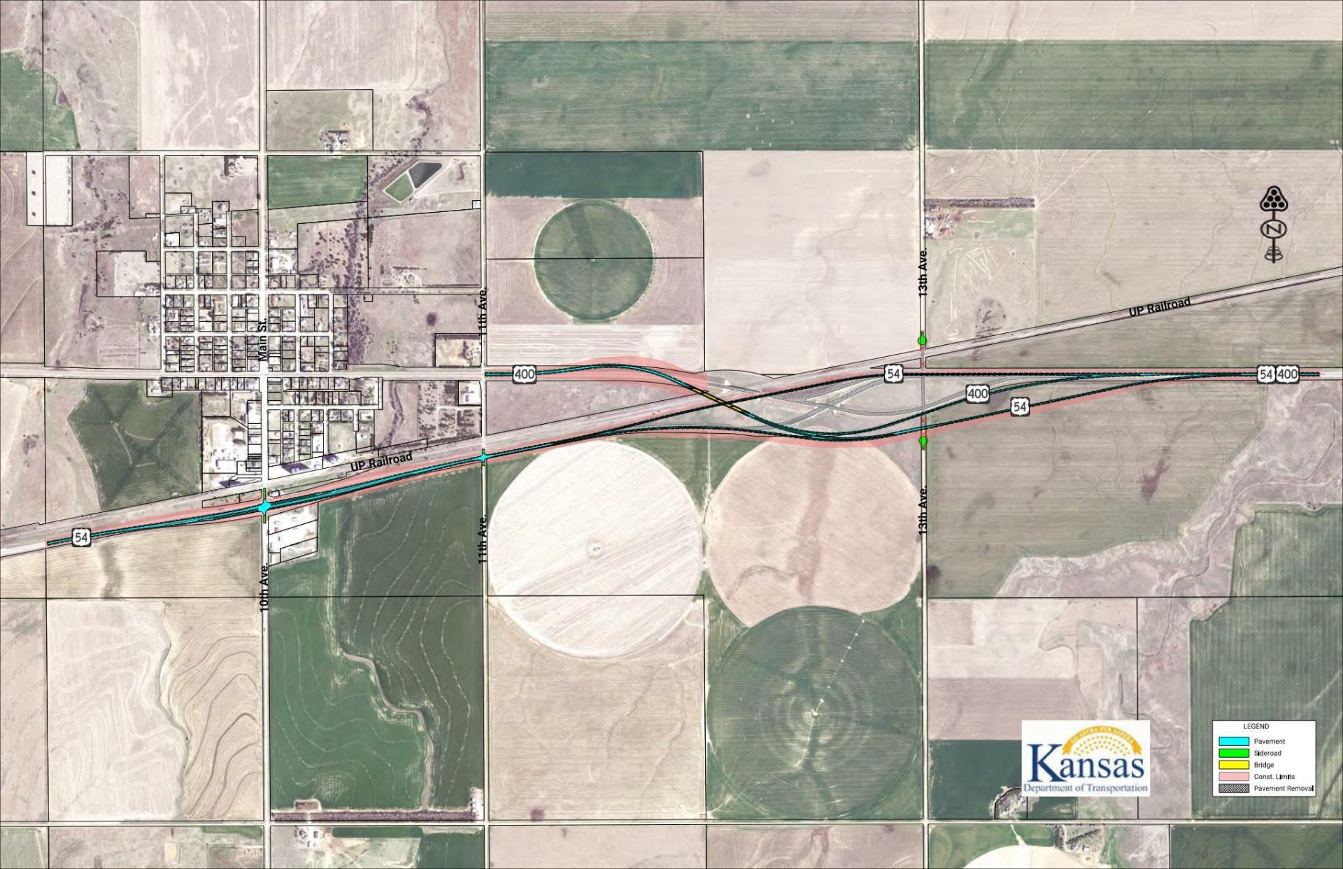 U.S. 400 Bridge Replacements Kiowa County Project Map