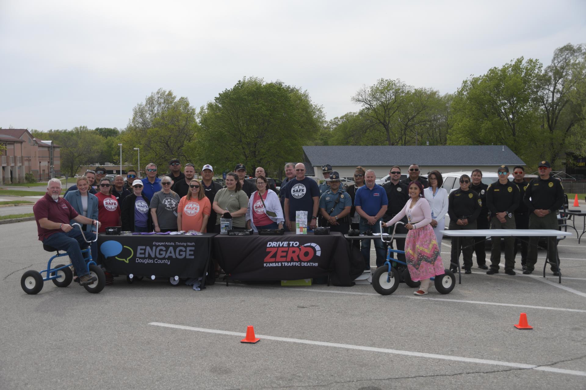 Group of people at a KDOT safety event