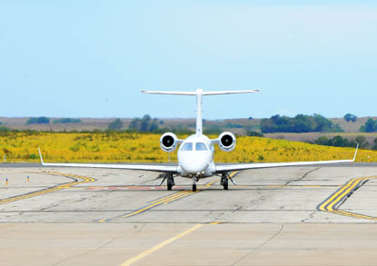 plane on runway