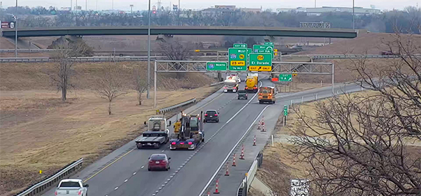 cars on Interstate 135 at the El Dorado exit