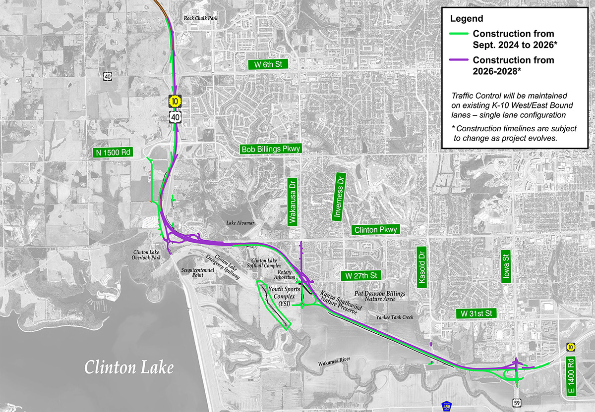 South Lawrence Trafficway Project Map