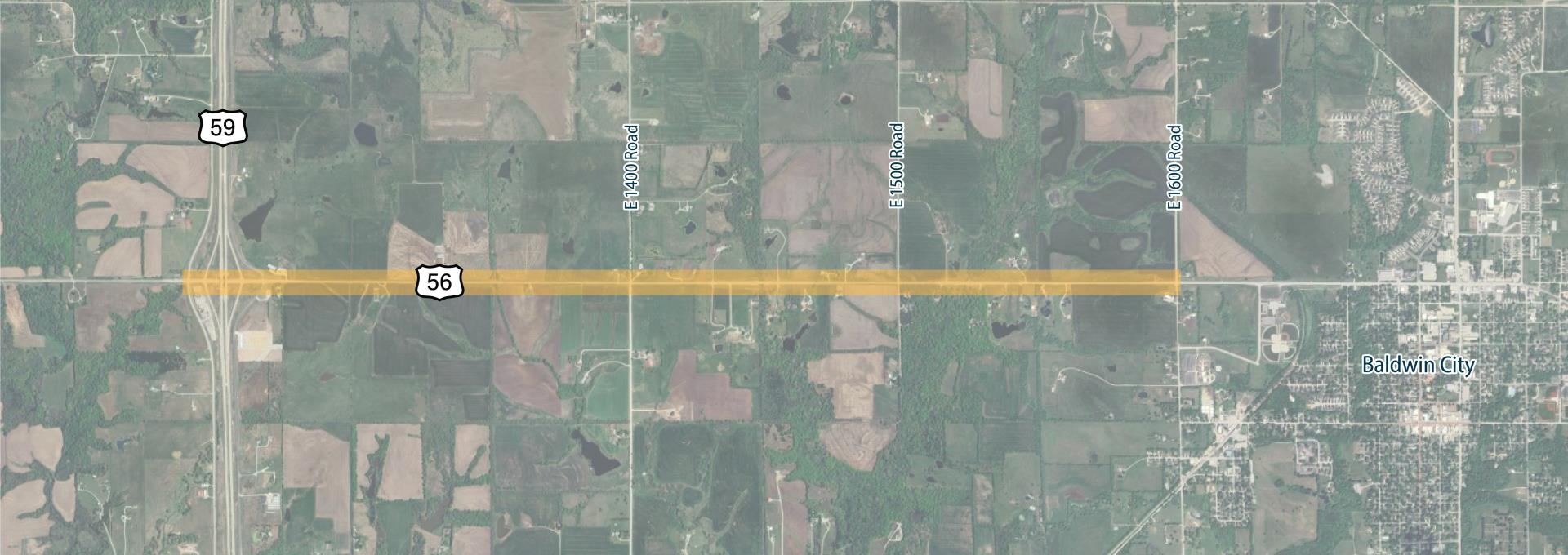 U.S. 56 in Douglas County Project Site