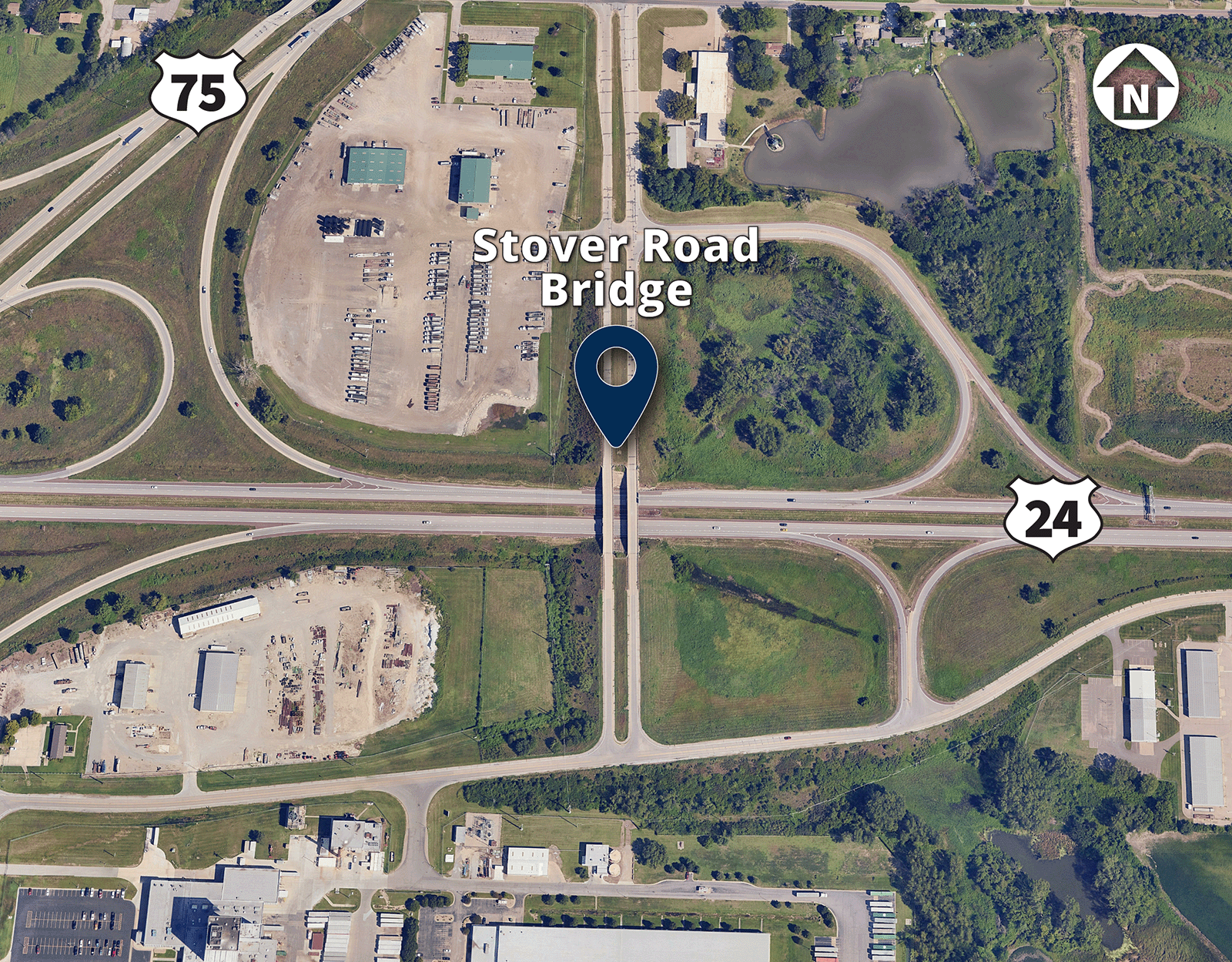 Stover Road Bridges Project Location Map